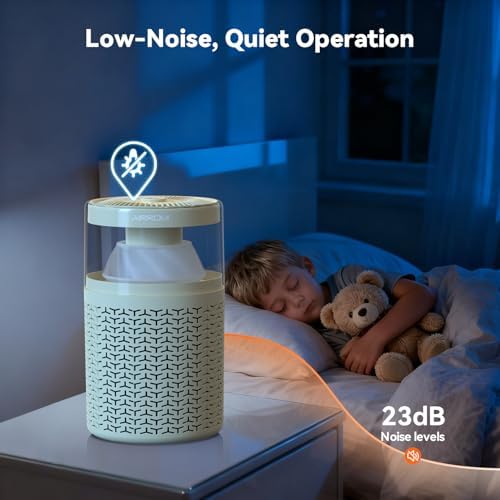 AIRROMI Pet Air Purifier for Home & Bedroom, HEPA Activated Carbon Filter, Removes Pet Dander & Odor, Allergies, Smoke, Hair, Night Light, Fragrance Sponge, Up to 658 ft², A2002 yellow - Image 7