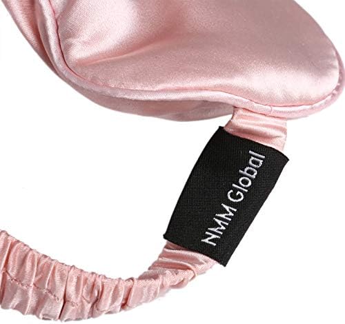 Mulberry Natural Silk Sleep Mask for Women & Men with Elastic Strap, Super Soft Sleeping Eye Mask, Size M, (Pink) - Image 4