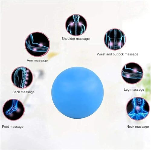 WOVTE 2 Pack Massage Lacrosse Balls for Sore Muscles, Shoulders, Neck, Back, Foot, Body, Deep Tissue, Myofascial Release, Trigger Point Therapy, Muscle Knots and Yoga Therapy (Blue) - Image 4