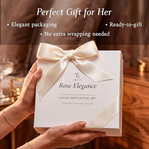 Rose Spa Gift Set for Women – 10pc Self Care Gift Basket with Rose Candle, Body Scrub, Shower Steamers, Lip Balm & Gift Card – Relaxing Birthday Gifts for Mom, Wife, Girlfriend – Elegant Spa Gift Box - Image 3