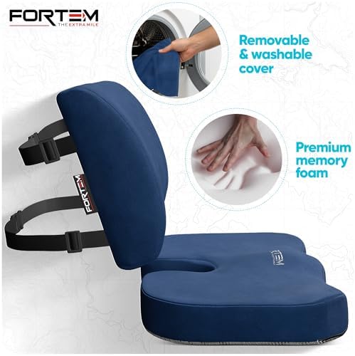 FORTEM Seat Cushion & Lumbar Support for Office Chair, Wheelchair, Car - Image 3