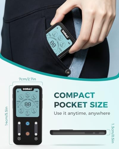 DOMAS TENS Unit Muscle Stimulator: 24 Modes Dual Channel EMS Machine with 24pcs Electrode Pads for Shoulder, Neck, Back Pain Relief, Suitable for Seniors, Office Workers, Fitness Enthusiasts and More - Image 5