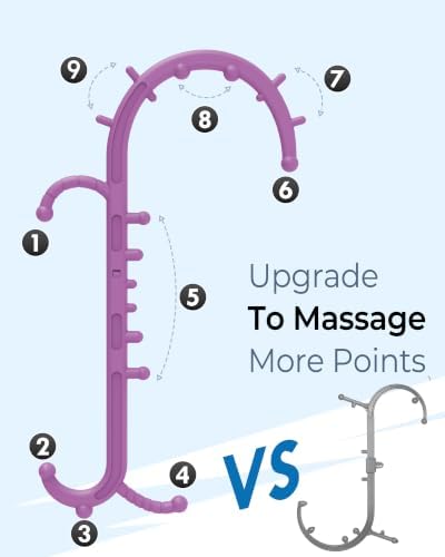 Back and Neck Massager for Pain Relief Deep Tissue, Upgraded Full Body Trigger Point Cane Massage Tools, Therapy Massage Stick Pressure Point Hook, Muscle Knot Remover Tool (Pink) - Image 4