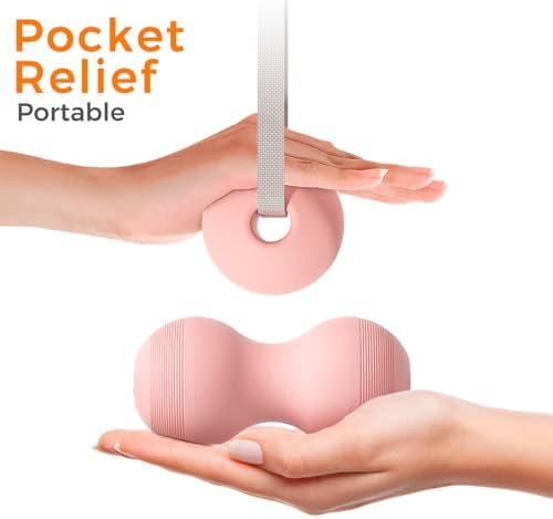 VICSKY Peanut Massage Ball with Handles & Pull Strap - Dual Trigger Point Therapy for Feet, Legs, Neck, Muscle Pain Relief, Myofascial Roller with Adjustable Strap (Pink) - Image 4