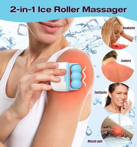 Ice Roller Face-Cold Facial Roller for Travel,Skin Care(Blue) - Image 3