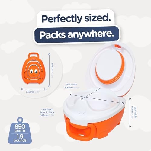 My Carry Potty - Clownfish Travel Potty, Award-Winning Portable Toddler Toilet Seat for Kids to Take Everywhere - Image 3