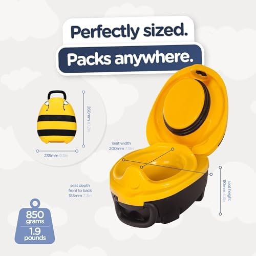 My Carry Potty - Bumble Bee Travel Potty, Award-Winning Portable Toddler Toilet Seat for Kids to Take Everywhere - Image 2