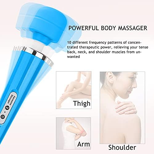 AEVEONE Wired Powerful Handheld Wand Massager, Strong Personal Vibration Massage for Sports Recovery, Back Muscle Aches, Whole Body Pain (Blue) - Image 6
