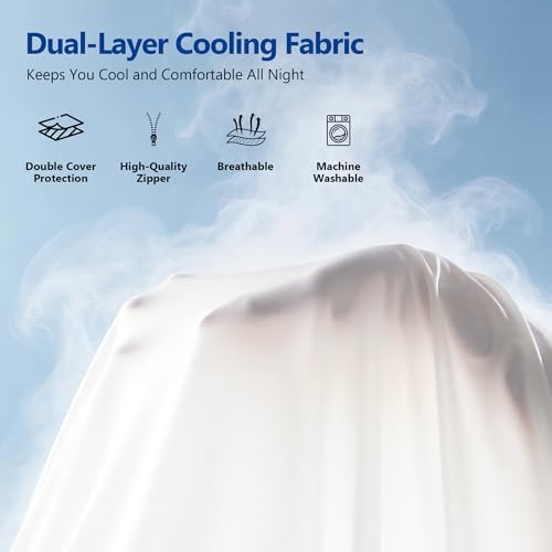 Cervical Pillows for Neck Pain Relief, Memory Foam Pillows 3.94'' Medium Profile, Cooling Fabric for Sleeping, Ergonomic Contour Support for Side/Back Sleepers, Machine Washable Memory Foam - Image 5