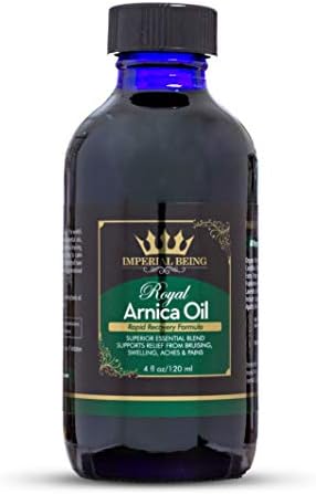Royal Arnica Oil – Organic Herbal Blend for Muscle Recovery, Bruise Support, Joint Flexibility, Skin Vitality – Longer Lasting Than Arnica Cream or Gel – Infused with Essential Oils (4oz) by IMPERIALBEING%E2%84%A2%E2%80%93RoyalArnicaOilSalveGelforNaturalRecoveryWellness
