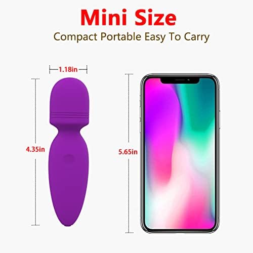Portable mini Back Bullet Massager Waterproof Rechargeable Body Small Massager Fatigue Relieving Muscle Massager (Purple) - Image 2