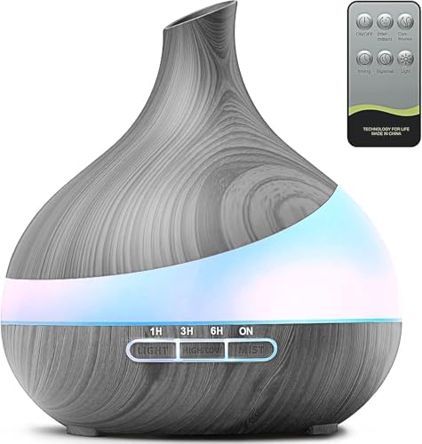 HJTHJT 500ML Essential Oil Diffuser for Home: 14 Color LED Humidifier by HJTHJT