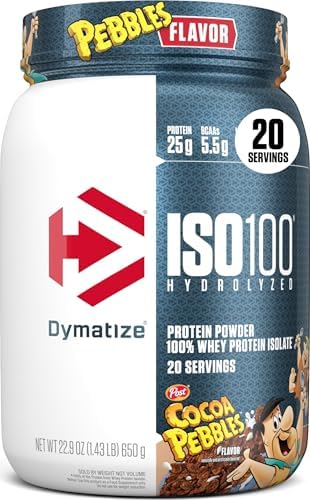 Dymatize ISO100 Protein Powder, 100% Whey Isolate, Cocoa Pebbles by DymatizeNutrition