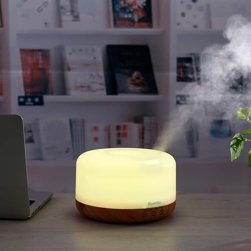 BlueHills 1000 ML Essential Oil Diffuser Premium Humidifier XL 1L Woodgrain - Image 3