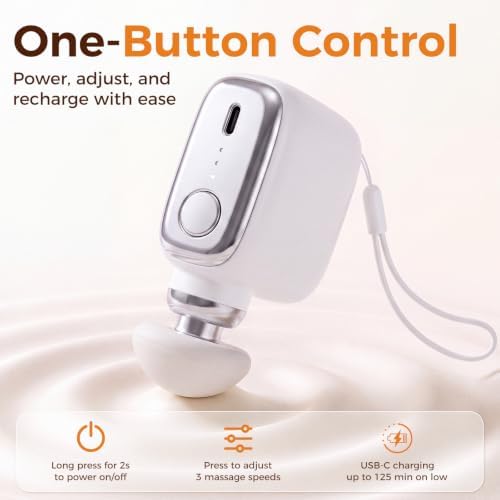 Mini Massage Gun, Pocket Percussion Massager with 3 Speeds - Image 4