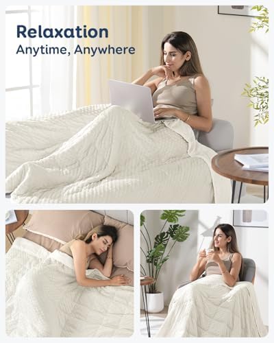 Kivik 12lbs Weighted Blanket for Adults, 48"x72" Twin Size Heavy Blankets - Image 6