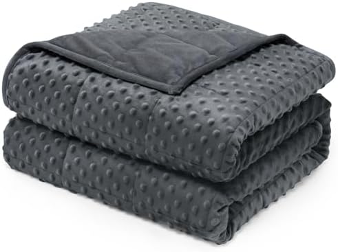Wemore Weighted Blanket for Adults 12 lbs Queen Size 60"x80" Dark Grey by WemoreDirect