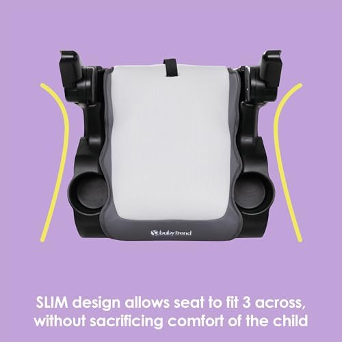 Baby Trend Protect Slim Backless Booster Seat, Madrid Grey - Image 2