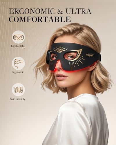 Red Light Therapy for Eyes,Under Eye Red Light Therapy Mask,630nm Red Light & 850nm Infrared Red Light Therapy for Anti-Aging,Boost Collagen,Reduce Dark Circles - Image 3