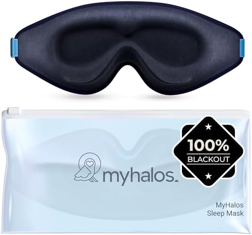 MyHalos® Sleep Mask for Men and Women, 3D Blackout Eye Masks for Sleep by myhalos