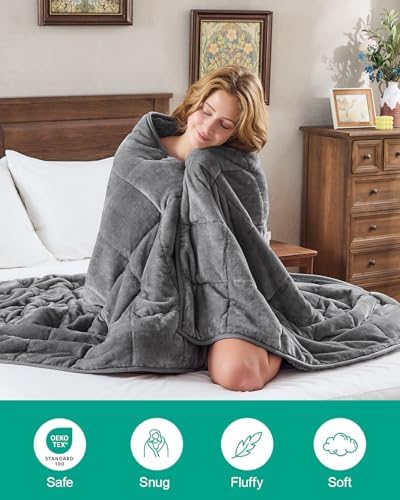 Ultra Soft Sherpa Weighted Blanket for Adults, 60"x80" 15lbs Heavy Blankets - Image 6