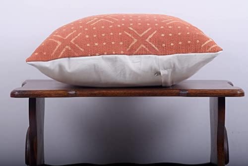 Trade Star 100% Cotton Throw Cushion Cover Designer Cushion Cover Handmade Square Pillow Case Authentic Mudcloth Bed Cushion Case (Rust NOVA 18X18 INCHES) - Image 4