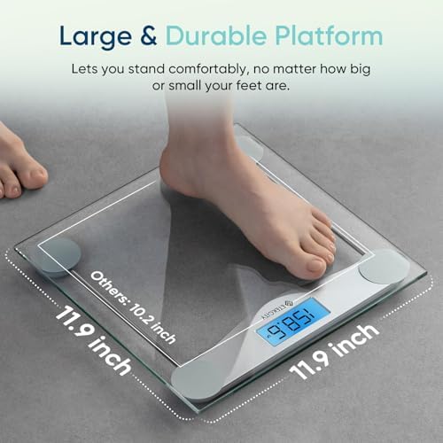 Etekcity Digital Body Weight Bathroom Scale, 6mm Tempered Glass, 400 lbs - Image 4
