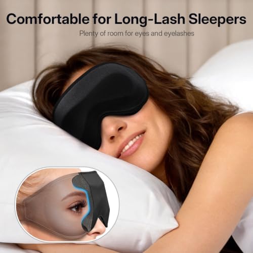 LitBear Sleep Mask for Lash Extension, Blackout Sleeping Mask for Women Men - Image 2
