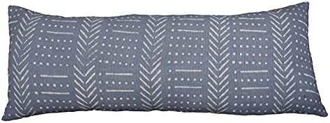 Trade Star 14x36 Lumber Cotton Pillow Cover Handloomed Pillow Cover Boho Pillow Cases Summer Farmhouse Rustic Home Decor Lumbar Back Rest Cushion Case Spring Decorative (Dark Grey Snow) by TradeStar