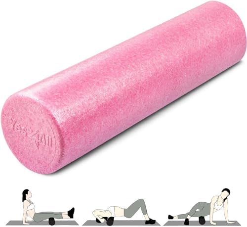 Yes4All High-Density EPP Round Back Roller Foam, Exercise Foam Roller for Yoga, & Pilates, Multiple Sizes and Colours, Fuschia Rose - 24 inches by Unknown