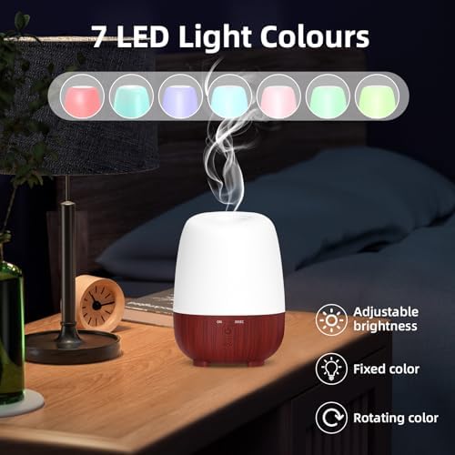 SEEDSEEL 150ML Cordless Essential Oil Diffuser, Rechargeable Battery-Operated Quiet Aromatherapy Diffuser with 7-Hour Runtime,2 Timer Settings & 7-Color LED Light for Bathroom,Bedroom,Living,Room - Image 7