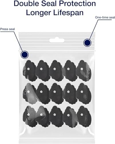 Upgraded 10-Pack TENS Unit Replacement Pads - VOVOU Large Size (2"x5") Stronger Self-Adhesive Snap TENS Electrode Pads Reuse More Than 50 Times- Compatible with Belifu, AVCOO, MEDVICE, TENS Machine - Image 7