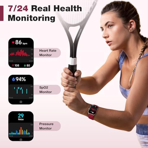 Fitpolo Smart Watch for Women,1.8” Touchscreen, Bluetooth Call, Alexa Built-in,24/7 Heart Rate SpO2 Monitor,Step Counting,Sleep Tracking, IP68 Waterproof Fitness Tracker Watch for Android iPhone - Image 5