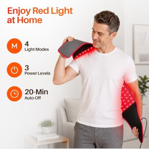 Comfytemp Red Light Belt with 126 LEDs, 660nm & 850nm, 22W(Corded, Red) - Image 5
