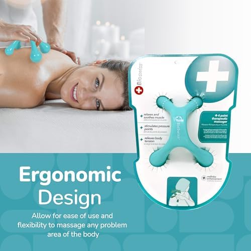 BioSwiss Handheld Full Body Massager, 4-Leg Pressure Point Massage Tool for Back, Neck, and Shoulder, Portable Manual Massager - Image 6