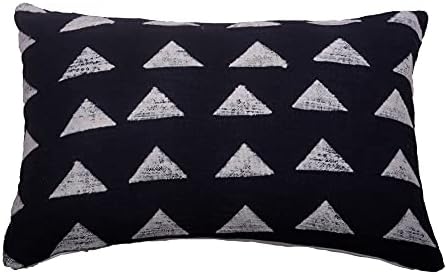 Trade Star Handloomed Throw Pillow Cover 100% Cotton Mudcloth Pillow Cover Tribal Print Boho Accent Bedroom Decoration Cushion Cover Handmade Indian Pillow Case Long Lumbar Cushion Case by TradeStar