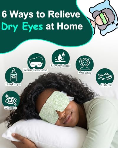 16 Packs Steam Eye Masks for Dry Eyes, Self Heating Warm Compress Unscented - Image 4