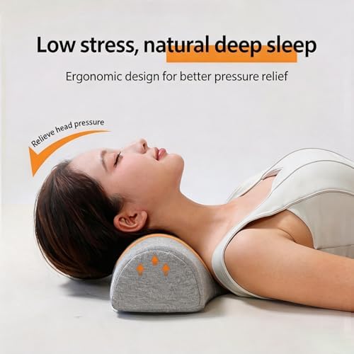 Cervical Neck Pillows, Neck Roll Pillow for Neck Pain Relief, Sleeping Decompression Devices Support and Shoulder Relaxer, High-Density Memory Foam, Neck Bolster (Gray) - Image 2
