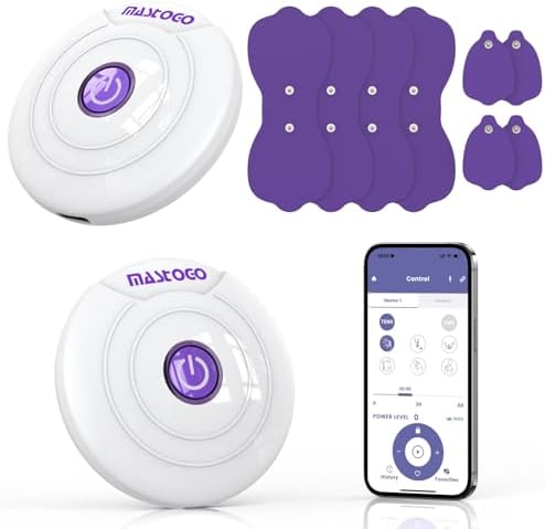 MASTOGO APP Wireless TENS Unit Muscle Stimulator 12 Modes for Pain Relief by MASTOGO