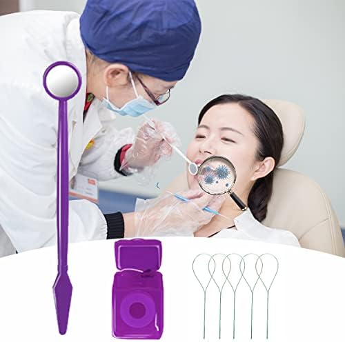 Braces Cleaning Kit for Teeth, Portable Orthodontic Toothbrush Kit Oral Care Dental Travel Kit - Interdental Brush Dental Wax Dental Floss Toothbrush Box (Purple B) - Image 3