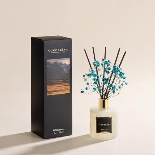 COCORRÍNA Reed Diffuser - Wilderness 6.7 fl oz Scented Diffuser with 8 Sticks Home Fragrance Reed Diffuser for Bathroom Shelf Decor - Image 2