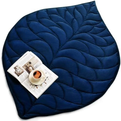 Weighted Blanket for Adults, 10 lbs, 60" x 78" washable Blankets, Navy Blue by Kaisa