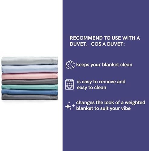 YnM King Size Cooling Weighted Blanket for Adults (88x104 Inches, 20 Pounds, White), Perfect for Hot Sleepers with Cooling Rayon/Glass Beads, Heavy Bed Blanket for Couple on Queen or King Bed - Image 6