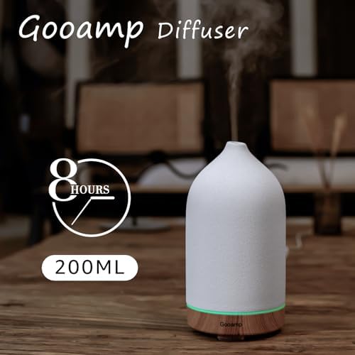 Gooamp 200ML Ceramic Essential Oil Diffuser for Home, Stone Diffuser - Image 4