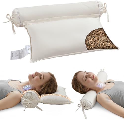 Buckwheat Pillow – 3-Point Head Neck Shoulder Support, Detachable by Lofe