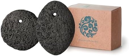 Natural Pumice Stone Set - Lava Foot Scrubber File, Round and Oval Shapes for Effective Exfoliation - Ideal for Cracked Heels, Callus Remover, and Dead Skin Removal - Brown Gray, 2-Pack by CopesFuda