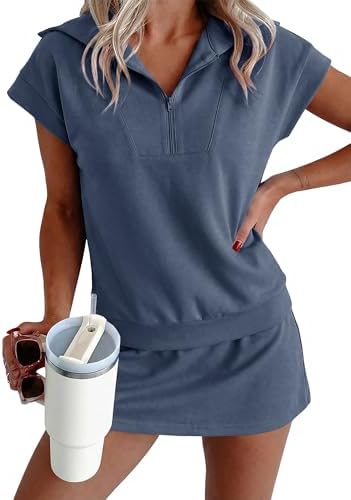 StunShow Two Piece Skirt Set for Women Summer Outfits Workout Athletic Skort Sets Sweatsuits Matching Sets Women Clothing by StunShow