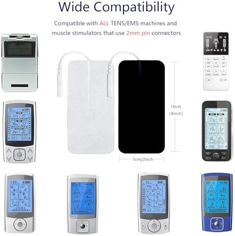 TENS Unit Pads 2"X4" 20Pcs, Large TENS Unit Replacement Pads, Stronger Self-Adhesive Electrode Patches Pads, Latex-Free Thicken Reusable Electrode Compatible with TENS 7000, AUVON, Nicwell Tens Unit - Image 6