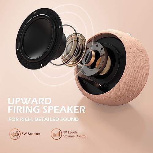 Buffbee Sound Machine & Alarm Clock 2-in-1, Bedroom Sleep Clock, Peach - Image 3
