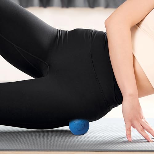Massage Lacrosse Ball, 2.5 Inch Firm Solid Rubber Deep Tissue Ball for Myofascial Release, Plantar Fasciitis & Muscle Knot Relief, for Foot, Glutes, Shoulder Blades, Calves, 1 Count Blue - Image 5
